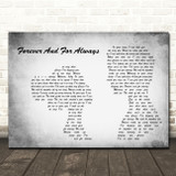 Shania Twain Forever And For Always Man Lady Couple Grey Song Lyric Print