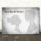 Stereophonics Could You Be The One Man Lady Couple Grey Song Lyric Print