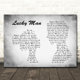 The Verve Lucky Man Man Lady Couple Grey Song Lyric Print