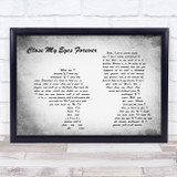 Valen - Ozzy Osbourne and Lita Ford Close my eyes forever Man Lady Grey Print