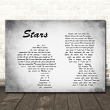Simply Red Stars Man Lady Couple Grey Song Lyric Quote Print
