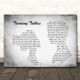 Adele Turning Tables Man Lady Couple Grey Song Lyric Quote Print