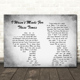 Brian Wilson I Wasnt Made For These Times Man Lady Couple Grey Song Lyric Print