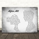 Cher After All Man Lady Couple Grey Song Lyric Quote Print