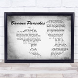 Jack Johnson Banana Pancakes Man Lady Couple Grey Song Lyric Quote Print
