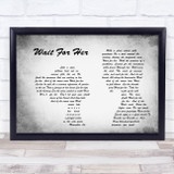 Roger Waters Wait For Her Man Lady Couple Grey Song Lyric Quote Print