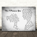 Ronan Keating This I Promise You Man Lady Couple Grey Song Lyric Quote Print
