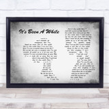 Staind It's Been A While Man Lady Couple Grey Song Lyric Quote Print