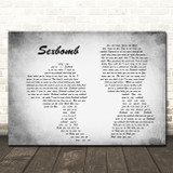 Tom Jones Sexbomb Man Lady Couple Grey Song Lyric Quote Print