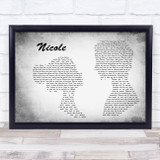 Hotel Books Nicole Grey Man Lady Couple Song Lyric Print