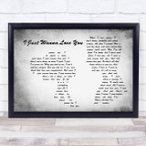 The Shires I Just Wanna Love You Grey Man Lady Couple Song Lyric Print