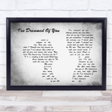 Barbra Streisand I've Dreamed Of You Man Lady Couple Grey Song Lyric Music Art Print