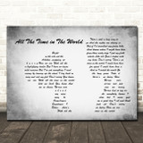 Deep Purple All The Time in The World Man Lady Couple Grey Song Lyric Music Art Print