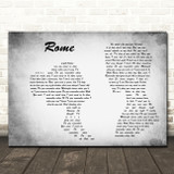 Dermot Kennedy Rome Man Lady Couple Grey Song Lyric Music Art Print