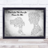 Elton John Don't Let The Sun Go Down On Me Man Lady Couple Grey Song Lyric Music Art Print