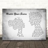 Godsmack Under Your Scars Man Lady Couple Grey Song Lyric Music Art Print