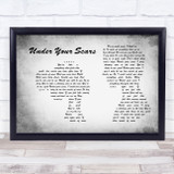 Godsmack Under Your Scars Man Lady Couple Grey Song Lyric Music Art Print