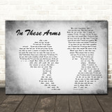 Bon Jovi In These Arms Man Lady Couple Grey Song Lyric Music Art Print