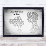 Lionel Richie Love Will Find A Way Man Lady Couple Grey Song Lyric Music Art Print