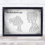 Neil Diamond The Story Of My Life Man Lady Couple Grey Song Lyric Music Art Print