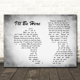 Stephen Curtis Chapman I'll be Here Man Lady Couple Grey Song Lyric Music Art Print