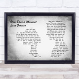 Celine Dion How Does a Moment Last Forever Man Lady Couple Grey Song Lyric Music Art Print