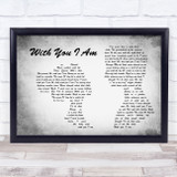 Cody Johnson With You I Am Man Lady Couple Grey Song Lyric Music Art Print