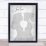 P!nk ft. Lily Allen True Love Lesbian Women Gay Brides Couple Wedding Grey Song Lyric Print