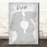 Taylor Swift Daylight Lesbian Women Gay Brides Couple Wedding Grey Song Lyric Music Art Print