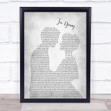 Jimmy Young Too Young Man Lady Bride Groom Wedding Grey Song Lyric Print