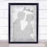 José González Heartbeats Man Lady Bride Groom Wedding Grey Song Lyric Print