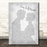 Ty Herndon Living In A Moment Man Lady Bride Groom Wedding Grey Song Lyric Print