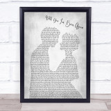 Billy Preston & Syreeta With You I'm Born Again Man Lady Bride Groom Wedding Grey Song Lyric Print
