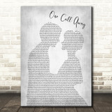 Charlie Puth One Call Away Man Lady Bride Groom Wedding Grey Song Lyric Wall Art Print