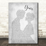 Ella Henderson Yours Man Lady Bride Groom Wedding Grey Song Lyric Wall Art Print
