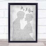 Luke Bryan Play It Again Man Lady Bride Groom Wedding Grey Song Lyric Wall Art Print