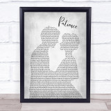 Guns N' Roses Patience Man Lady Bride Groom Wedding Grey Song Lyric Quote Music Print
