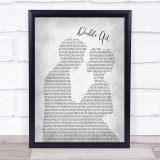 Scouting For Girls Double Act Man Lady Bride Groom Wedding Grey Song Lyric Quote Music Print