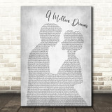 The Greatest Showman A Million Dreams Man Lady Bride Groom Wedding Grey Song Lyric Quote Music Print