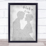 Backstreet Boys As Long As You Love Me Man Lady Bride Groom Grey Song Print