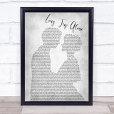 Dierks Bentley Long Trip Alone Man Lady Bride Groom Wedding Grey Song Print