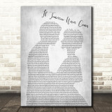 Garth Brooks If Tomorrow Never Comes Man Lady Bride Groom Grey Song Lyric Print