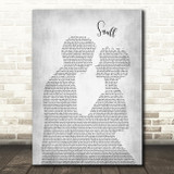 Slipknot Snuff Man Lady Bride Groom Wedding Grey Song Lyric Quote Print