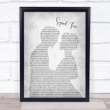 Snow Patrol Signal Fire Man Lady Bride Groom Wedding Grey Song Lyric Quote Print