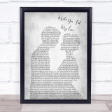 Adele Make You Feel My Love Man Lady Grey Song Lyric Quote Print