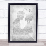 The Twang Either Way Man Lady Bride Groom Wedding Grey Song Lyric Quote Print