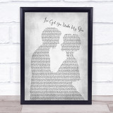 Frank Sinatra I've Got You Under My Skin Man Lady Bride Groom Wedding Grey Print