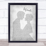 Shinedown Miracle Man Lady Bride Groom Wedding Grey Print