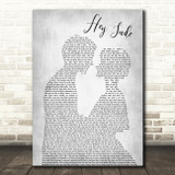 The Beatles Hey Jude Grey Song Lyric Man Lady Bride Groom Wedding Print