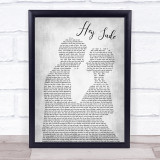 The Beatles Hey Jude Grey Song Lyric Man Lady Bride Groom Wedding Print